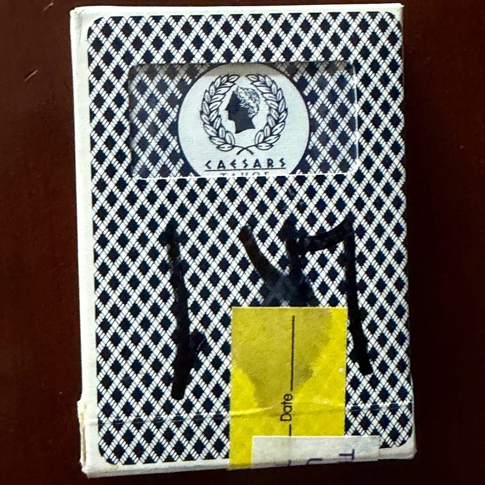 Caesars Black and White Playing Cards